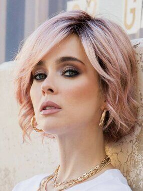 Rene of Paris Wyatt cutesy bob synthetic wig - pinkish Watermelon -- BNWT